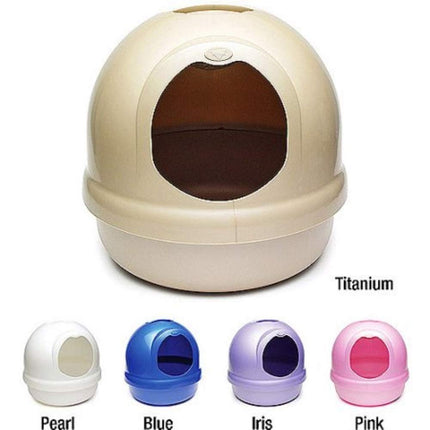 Booda Petmate Dome Cat Litter Box for Indoor Cats, Titanium