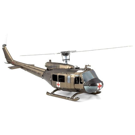 Metal Earth UH-1 Huey Helicopter Color 3D Metal Model Kit Fascinations