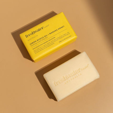 Freshwater Farm Lemon Myrtle + Manuka Honey Castile Soap Bar 8 x 200g