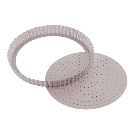 CHEFMADE 9.5-Inch Round Tart Pan with Holes Remova