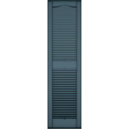 Ekena Millwork LL1C12X02400BD 12" W x 24" H Open Shutters with Center Slits Lifetime Vinyl Top with Fastener (Pair) Bordeaux