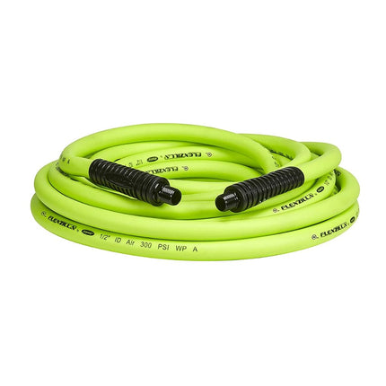 Manguera de aire Flexzilla HFZ1225YW3, conexiones MNPT, 1/2" (pulgadas) x 25' (pies) con extremos de 3/8"