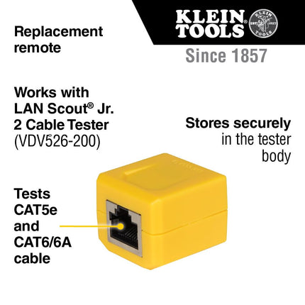Klein Tools VDV999-200 Replacement Remote for LAN Scout Jr. 2 Network Cable Tester/Continuity Tester (Cat. No. VDV526-200) Tests RJ45 Cable
