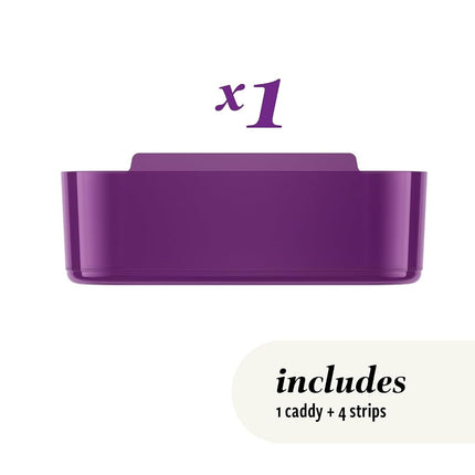 Command Clear Caddy, Candied Plum, 1 Caddy, 4 Strips, Damage Free Organization Wall Mount to Cabinet, Kitchen, Pantry, Closet, or Under Sink, Holds up to 4 lb