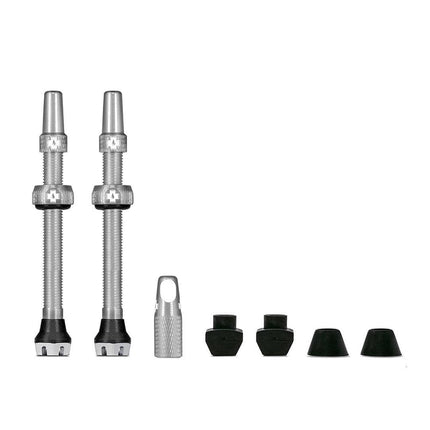 Muc-Off Tubeless Valves, Iridescent 60mm - Dust Caps for Bikes with Valve Core Removal Tool - Presta Valve Caps for Tubeless MTB/Road/Gravel Bikes