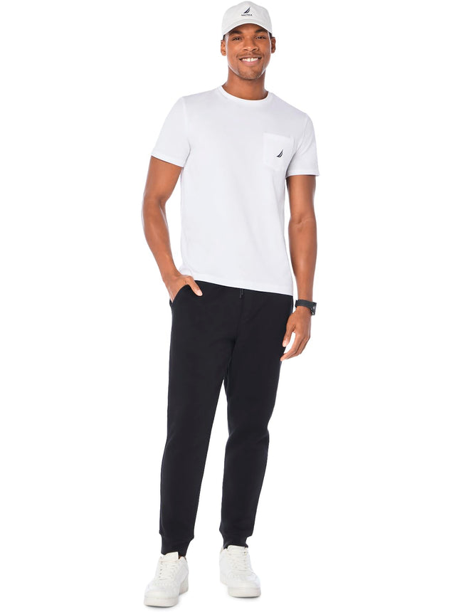 Nautica Men's Solid Crew Neck Short-Sleeve Pocket T-Shirt, Bright White, 4X-Large