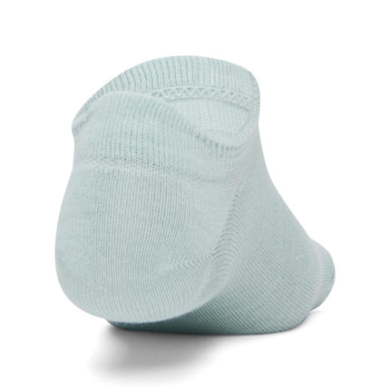 Under Armour Unisex Essential No Show Socks 6 Pack, (477) Enamel Blue / Enamel Blue / White, X-Large