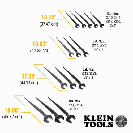 KLEIN TOOLS Spud Wrench 7/8-Inch Bolt for Heavy Nut 3213