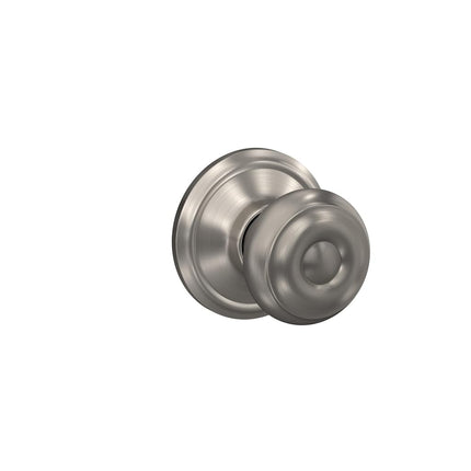 SCHLAGE F10 GEO 619 Georgian Door Knob, Hall & Closet Passage Lock, Satin Nickel