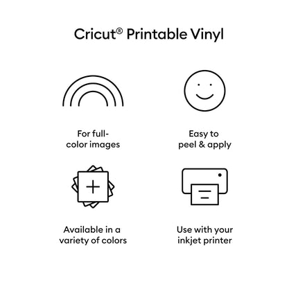 Cricut Printable Vinyl, Transparent, 8.5" x 11" (40)