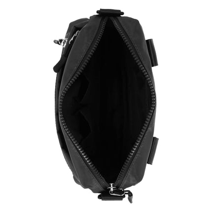 Nautica Women's Nylon Bean Crossbody/Belt Bag with Adjustable Shoulder Strap, Black, One Size