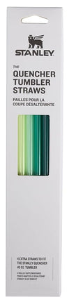 Pailles réutilisables Stanley Quencher | Lot de 4 pailles réutilisables sans BPA pour une boisson saine | Parfaites pour les gobelets Stanley de 40 oz | Vert