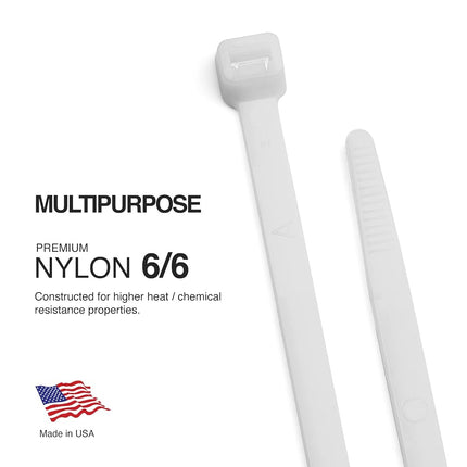 TR Industrial Multi-Purpose Cable Ties (100 Piece), 14", Natural