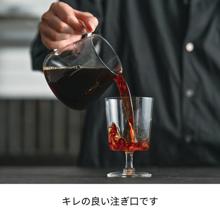 HARIO VBS-36 V60 Barista Server, 360 Clear, 12.2 fl oz (360 ml), for 1-3 Cups, Microwavable, Made in Japan