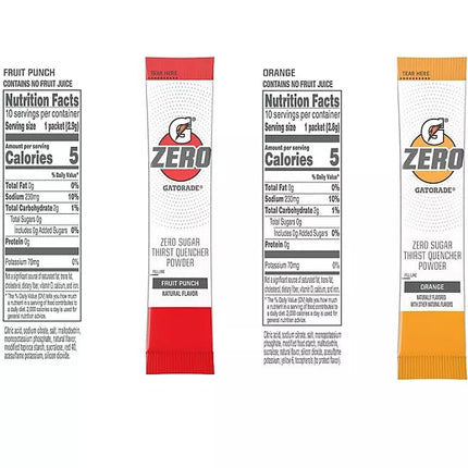 Gatorade Zero Powder Variety Pack - 40 Count - Powder Packs - Zero Powder Packs - Zero Powder - Zero Sugar - Powder Mix Variety - Sugar Free Hydration with Essential Electrolytes