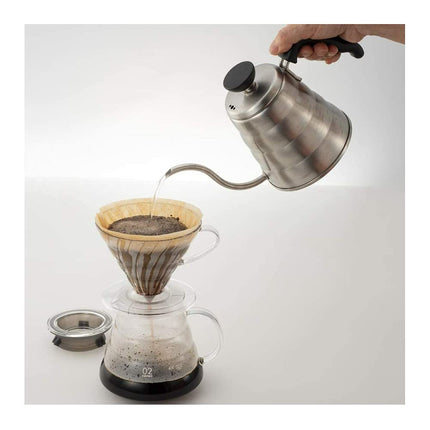 Hario V60 Buono Gooseneck Coffee Kettle, 700ml, Stainless Steel, Silver