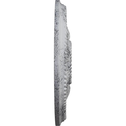 18 1/8"OD x 3 1/2"ID x 2 3/4"P Edinburgh Ceiling Medallion (Fits Canopies up to 5 1/8"), Hand-Painted Ultra Pure White Crackle