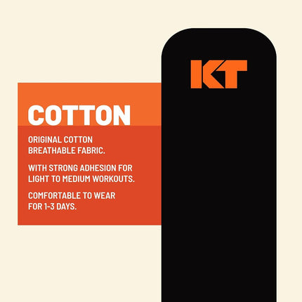 KT TAPE Original Cotton Elastic Kinesiology Therapeutic Sports Tape, 20 Precut 10 Inch Strips, Breathable, Free Videos, Pro & Olympic Choice, Red