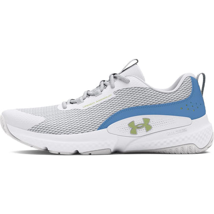Under Armour Women's Dynamic Select Cross Trainer, (103) White/Horizon Blue/Retro Green, 9