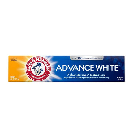 Arm & Hammer Dentifrice Advance White au bicarbonate de soude et au peroxyde, Menthe fraîche - 121 g, Lot de 2