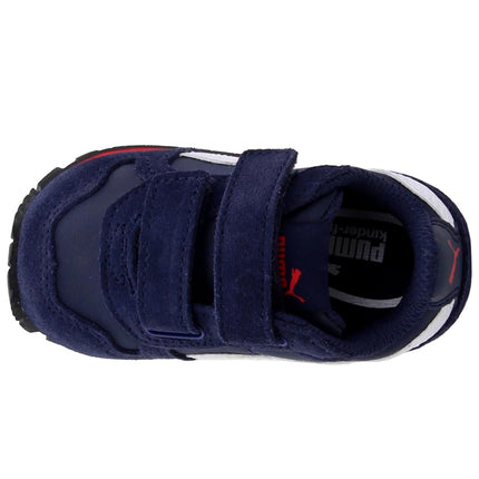 PUMA Unisex-Child St Runner Hook and Loop Sneaker, Black/Dark Shadow, 3 UK