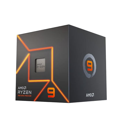AMD Ryzensets 9 7900 Processor (radeon graphics integrated, 12 cores/24 threads, 65W TDP, AM5 Socket, Cache 76MB, up to 5.4 GHz max boost, wraith prism cooler)