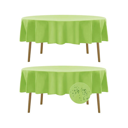 Fokitut 2 Pack Waterproof Round Tablecloth, 90 Inc
