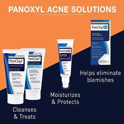 PanOxyl PM Overnight Spot Patches, Advanced Hydrocolloid Healing Technology, Fragrance Free, 40 Count - Pack of 2