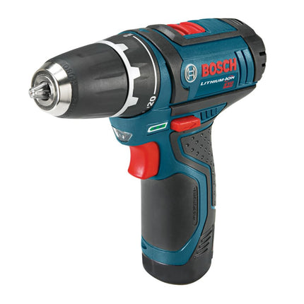Bosch Power Tools Drill Kit - PS31-2A - 12V, 3/8 Inch, Two Speed Driver, Cordless Drill Set - Includes Two Lithium Ion Batteries, 12V Charger, Screwdriver Bits & Soft Carrying Bag, Blue