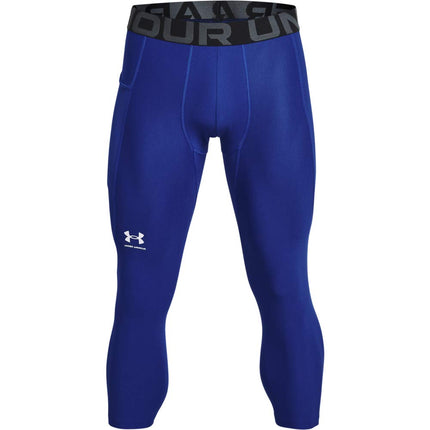 Mallas de chándal 3/4 HeatGear para hombre de Under Armour, azul royal (400)/blanco, XL