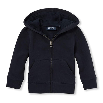 The Children's Place - Sweat à capuche d'uniforme de gym pour bébés garçons, bleu marine, 18-24 mois