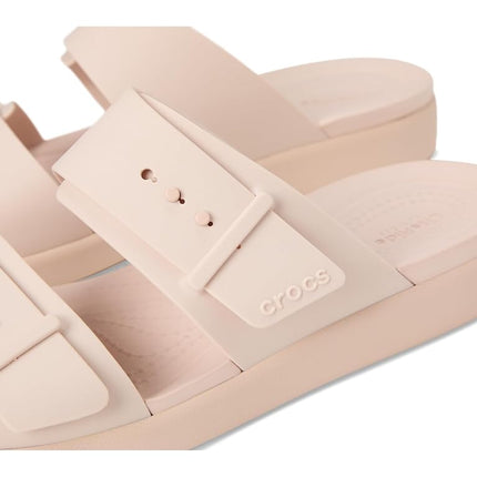 Crocs Women Sandal,Brooklyn Buckle Low,Quartz,3 UK Women
