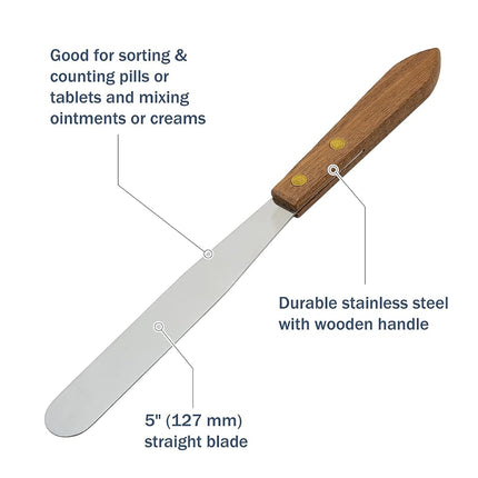 Apothecary Products 5 Inch Stainless Steel Spatula (Item #23317)
