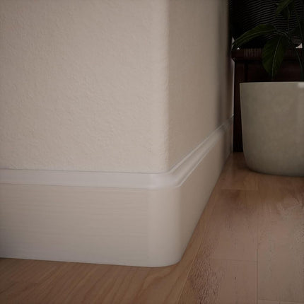 4 1/4"H x 1 5/16"P WM620 Americraft Solid Paint Grade Wood Bullnose Outside Bullnoseboard Corner Moulding, Primed Pine (Matches Moulding MLDW01X04WM620PP)