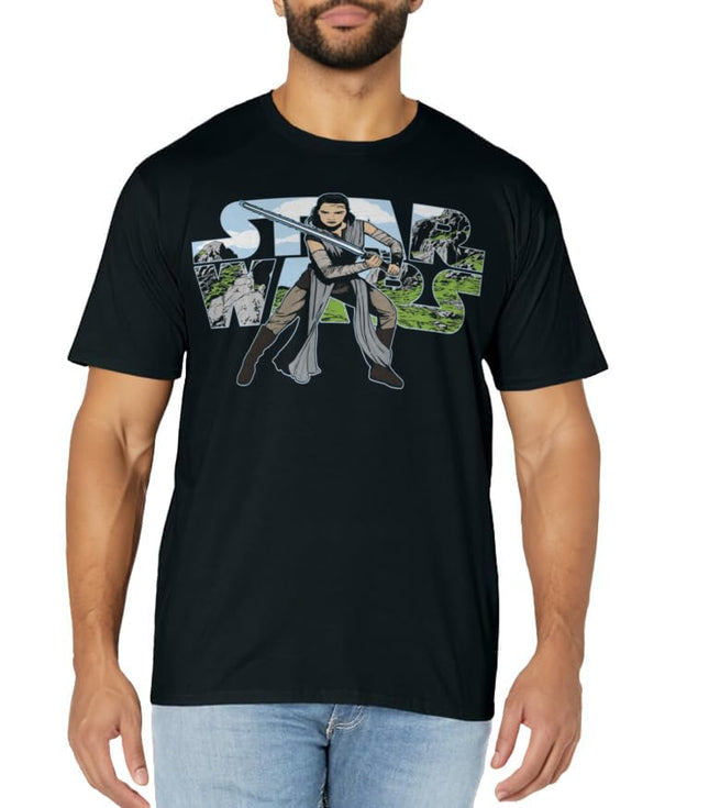 Star Wars Last Jedi Rey Classic Jedi Temple Logo T-Shirt