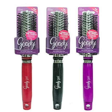 Cepillo redondo Goody Gelous Grip para cabello corto a mediano (los colores varían) de Goody