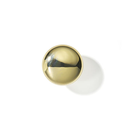 Khtumeware 10 Pack 1-1/4 inch(32mm) Polished Brass Cabinet Knobs - Round Unlacquered Brass Drawer Knobs for Dresser Drawers