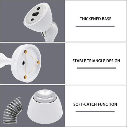 KOLAKO Magnetic Door Stops, 8 Pack White Door Stoppers Magnet Brushed Wall Floor Mount Heavy Duty Modern Door Holders Catch Protector, Magnetic Doorstops with Screws, Keep Door Open