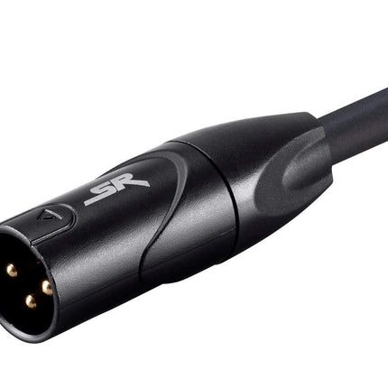 Monoprice Stage Right Series Professional XLR Male to XLR Female - 15ft - Black - Gold Plated | 16AWG Stranded Copper Wire Conductors [Microphone & Interconnect]