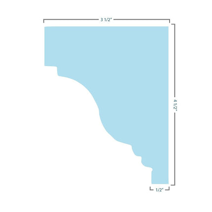Ekena Millwork CRH04X30ST-1 30" Bottom 36" Top Width x 4 H x 1/2" P Standard Crosshead