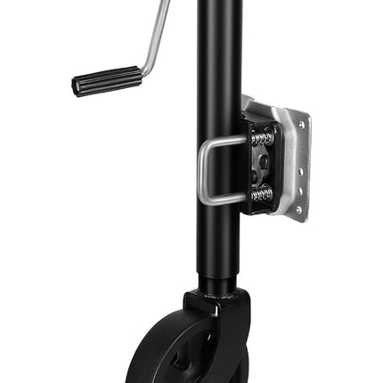 FAHKNS Trailer Jack with 8" Wheel, 2000 lbs Boat Swivel Jack Single Wheels, Heavy Duty 13" Lift RV Bolt On Tongue Jacks for Boat Camper (Black)
