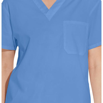 Hauts de gommage Dickies EDS Signature pour hommes, col en V multi-poches en popeline brossée douce 81906, bleu ciel, 3XL