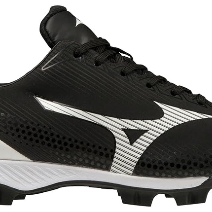 Mizuno Wave Finch Lightrevo Jr Softball Shoe, Black-White, 5.5