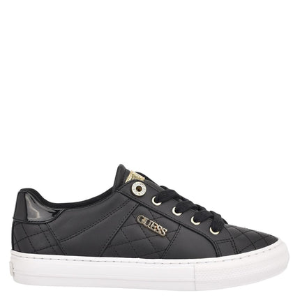 GUESS Women's Loven Sneaker, Black Multi, 4 UK