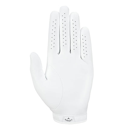 Callaway Golf Tour Authentic Glove (Standard, Medium/Large, White, Worn on Left Hand)