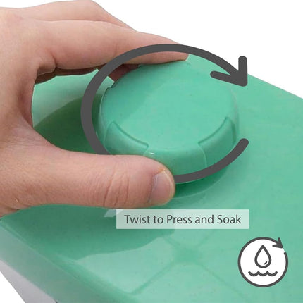 Instant Pickle Maker Vegetable Press Tsukemono Container Round Made in Japan BPA Free (Green 1.6L)