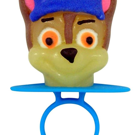 Decorated PAW Patrol Themed Lollipops Rings, Assorted Fruit Flavored Hard Candies, 18 Individually Wrapped Pieces