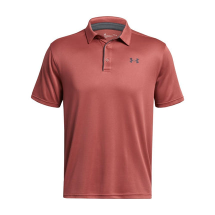 Under Armour Men's Tech Golf Polo, (611) Sedona Red / / Pitch Gray, XXL