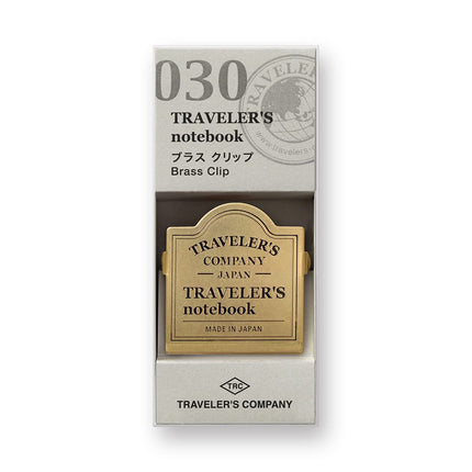 Traveler's Notebook, Brass Clip, TRC Logo, 4308900