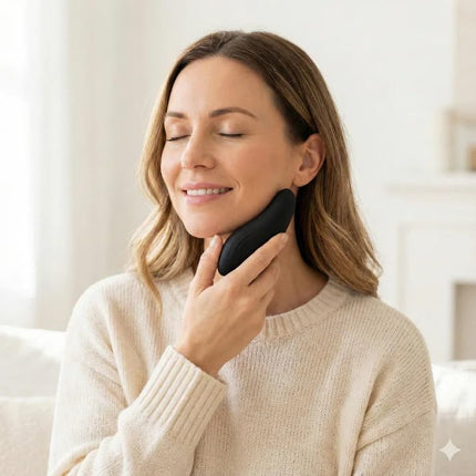 Peak Essentials TMJ Relief Products Jaw Massager With Advanced Heating Modes - Ergonomic TMJ Massage Tool - Gentle Vibrations And Heat For Pain Relief, Tension, And Stiffness